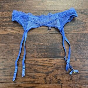 Victoria’s Secret sexy periwinkle lace garter belt lingerie 💜
